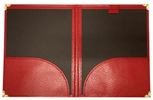 Load image into Gallery viewer, Leatherette Band Folio with Pencil Loop (Red)