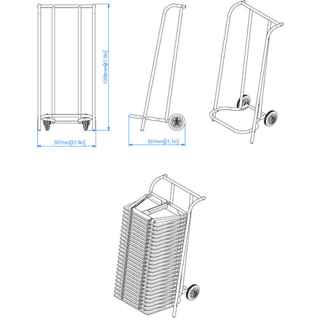 Trolley for 24 Jazz Stands