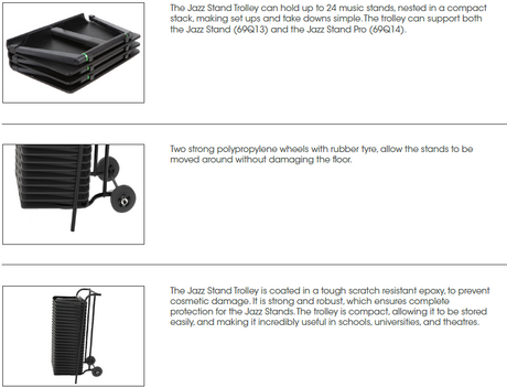 Trolley for 24 Jazz Stands